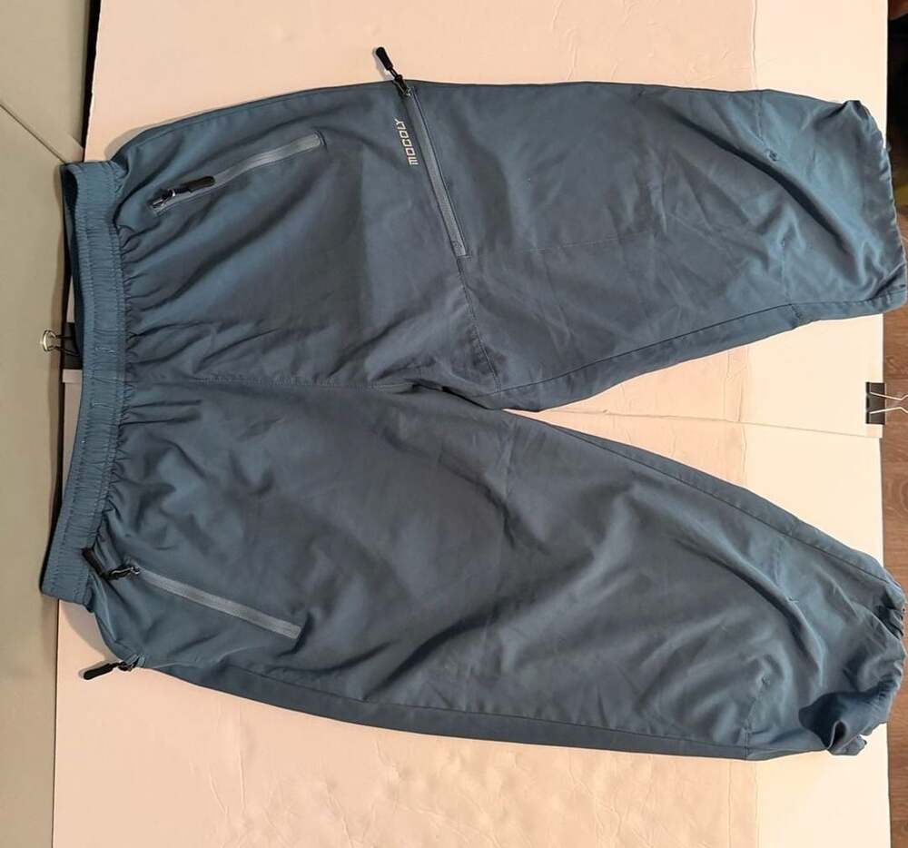 Mocoly Blue Outdoor Hiking Cargo Pants Zipper Pockets